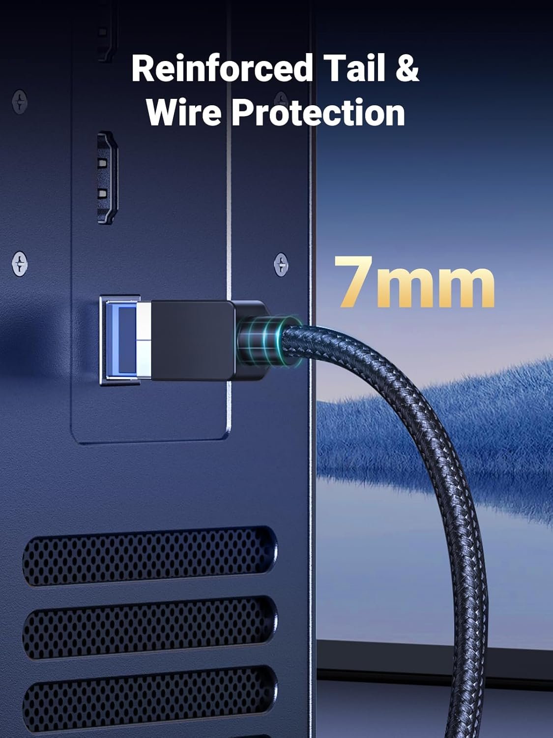 UGREEN CAT 8 Ethernet Cable 40Gbps 2000MHz High Speed F/FTP POE RJ45 LAN Braided Network Cord Compatible with Xbox One Switch PS5 PS4 WiFi Extender Router Modem Patch Panel 1M
